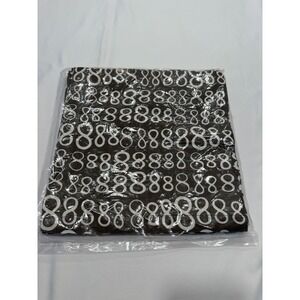Infinity Napkins Set of 4 Geometric Loop Charcoal Grey‎ 22x22 New NIP